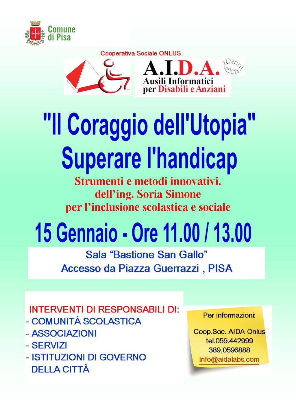 disabilità in Toscana: locandina dell'evento